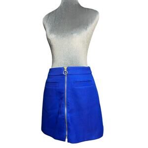 Express Royal Blue Skirt Front Zipper Size 4